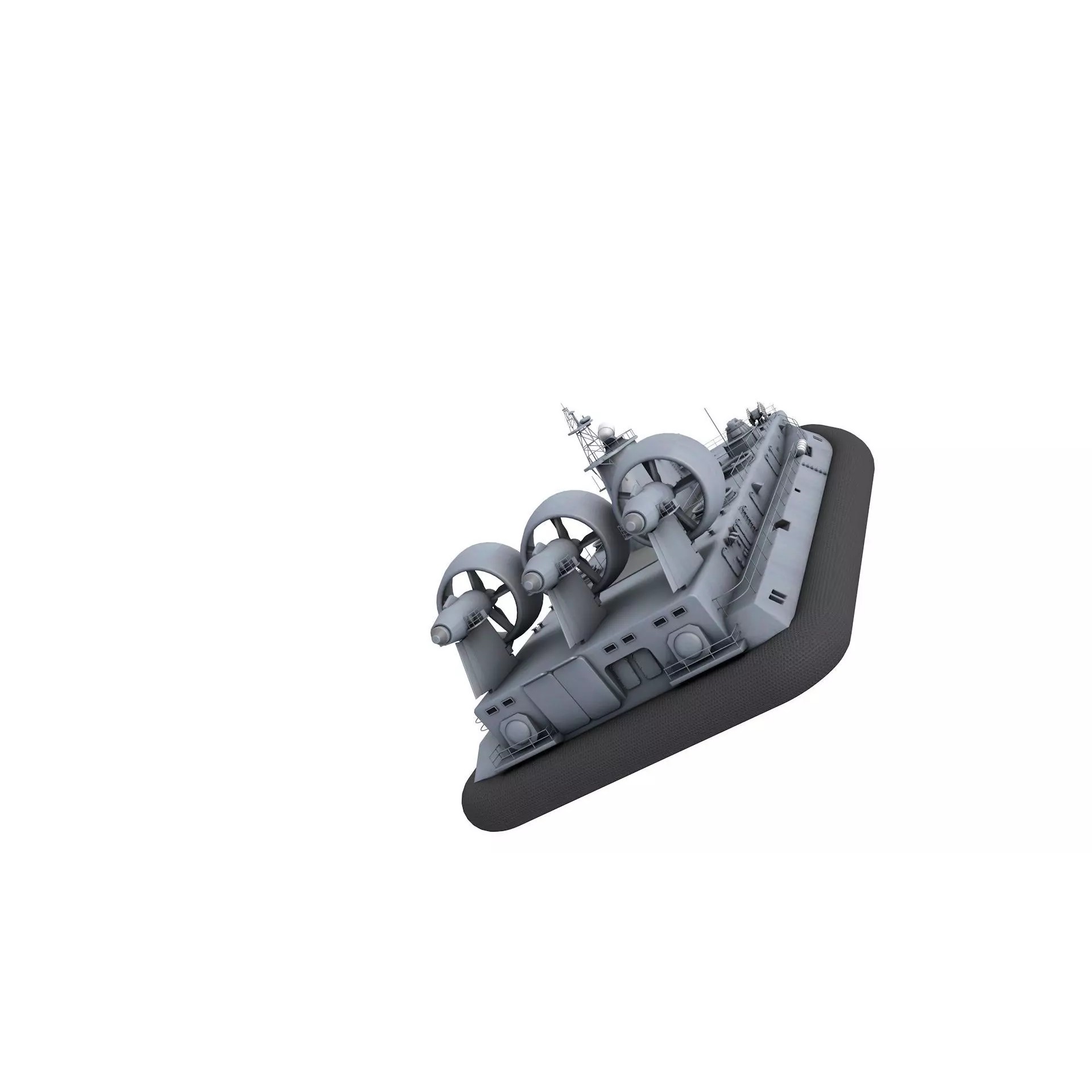 Zubr-class LCAC - Game-Ready 3D Model - View 6