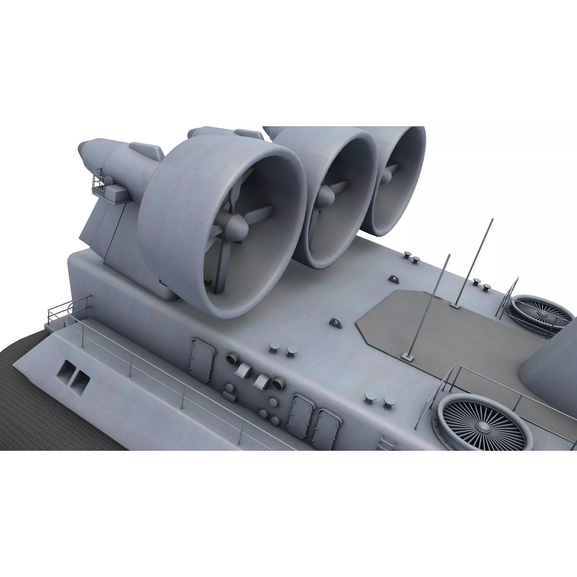 Zubr-class LCAC - Game-Ready 3D Model - View 7