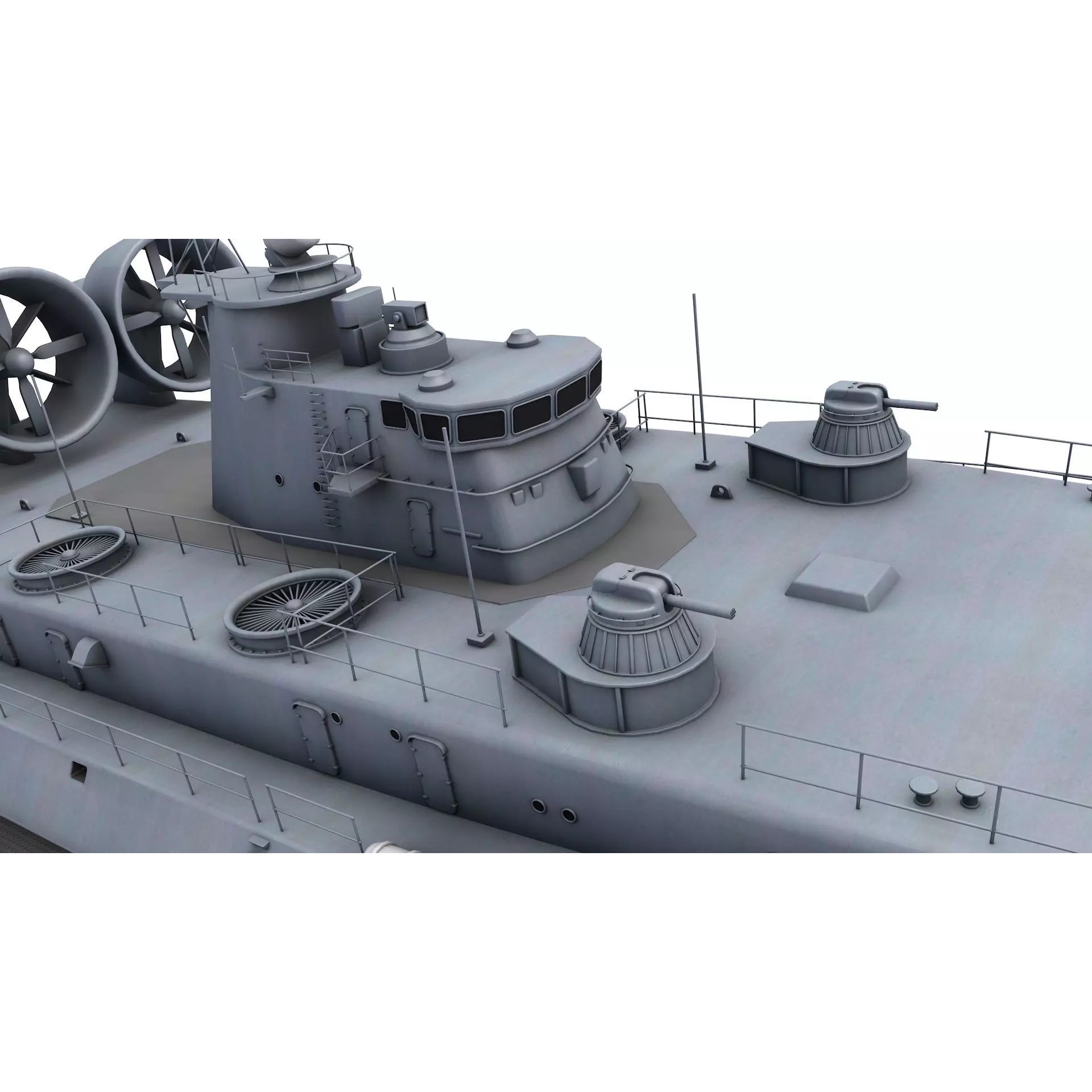 Zubr-class LCAC - Game-Ready 3D Model - View 8