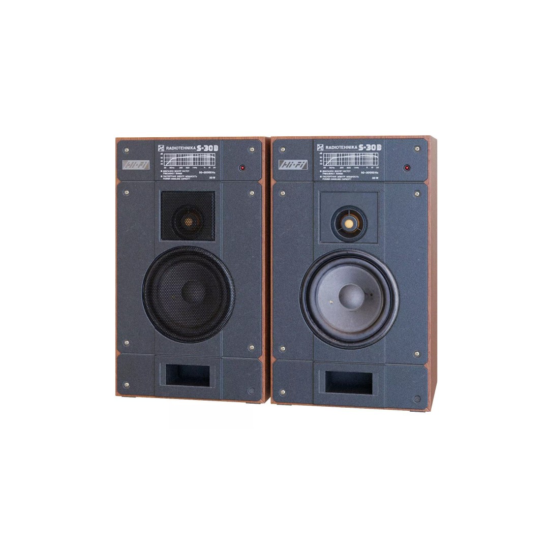 Radiotehnika S30B Speakers 3D Model – Vintage Audio System, PBR Textures - View 2
