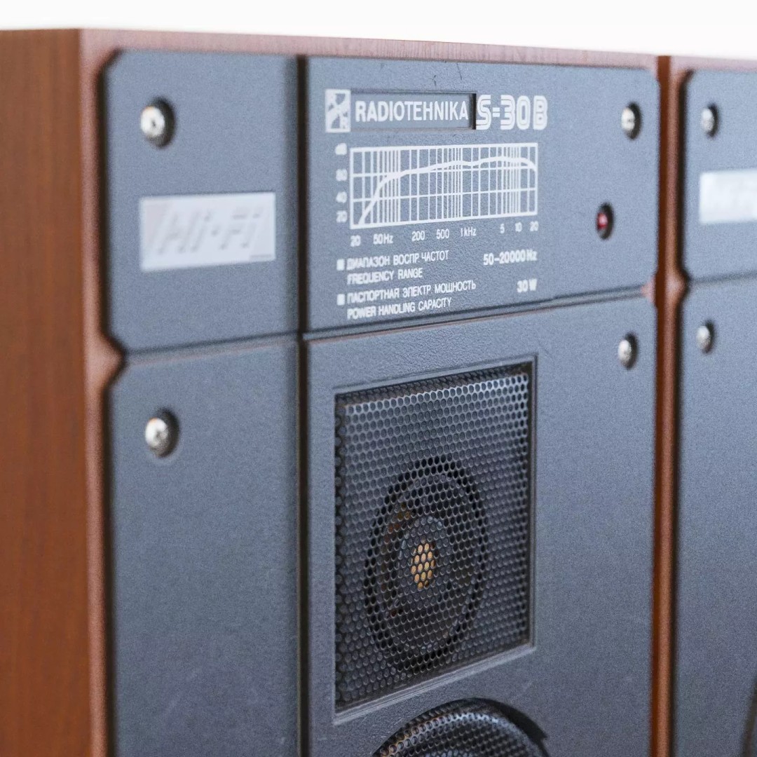 Radiotehnika S30B Speakers 3D Model – Vintage Audio System, PBR Textures - View 5