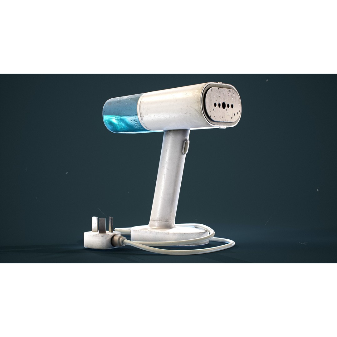 Old Portable Steamer 3D Model – Low Poly Game Ready, FBX - View 3