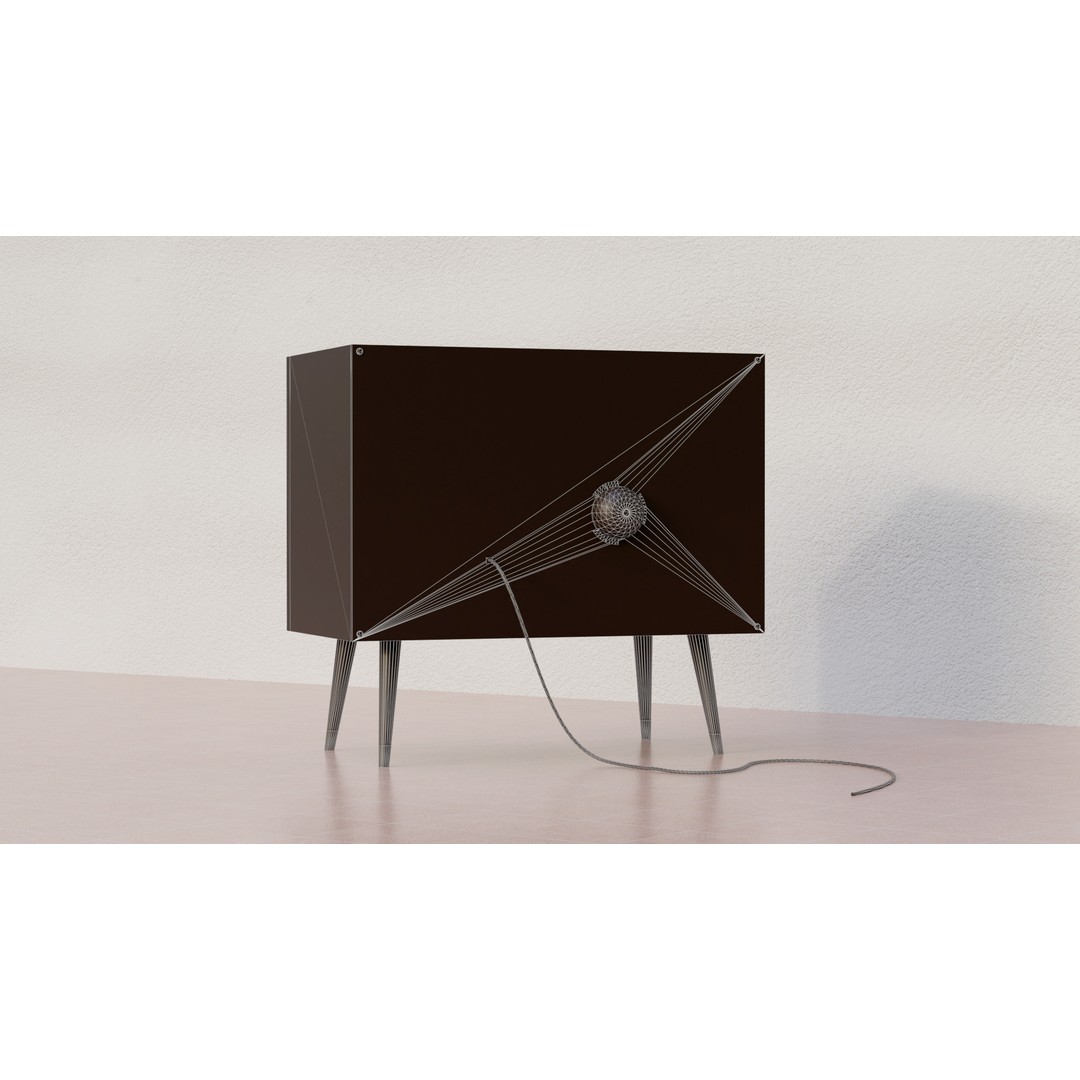 Zenith Super Z Chassis Vintage TV 3D Model – Low Poly PBR Asset, FBX - View 11