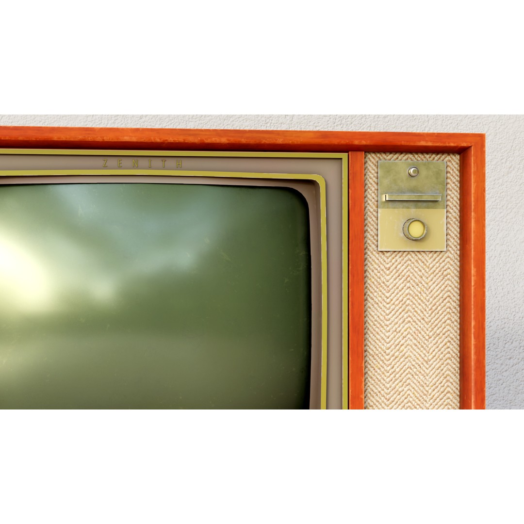 Zenith Super Z Chassis Vintage TV 3D Model – Low Poly PBR Asset, FBX - View 3