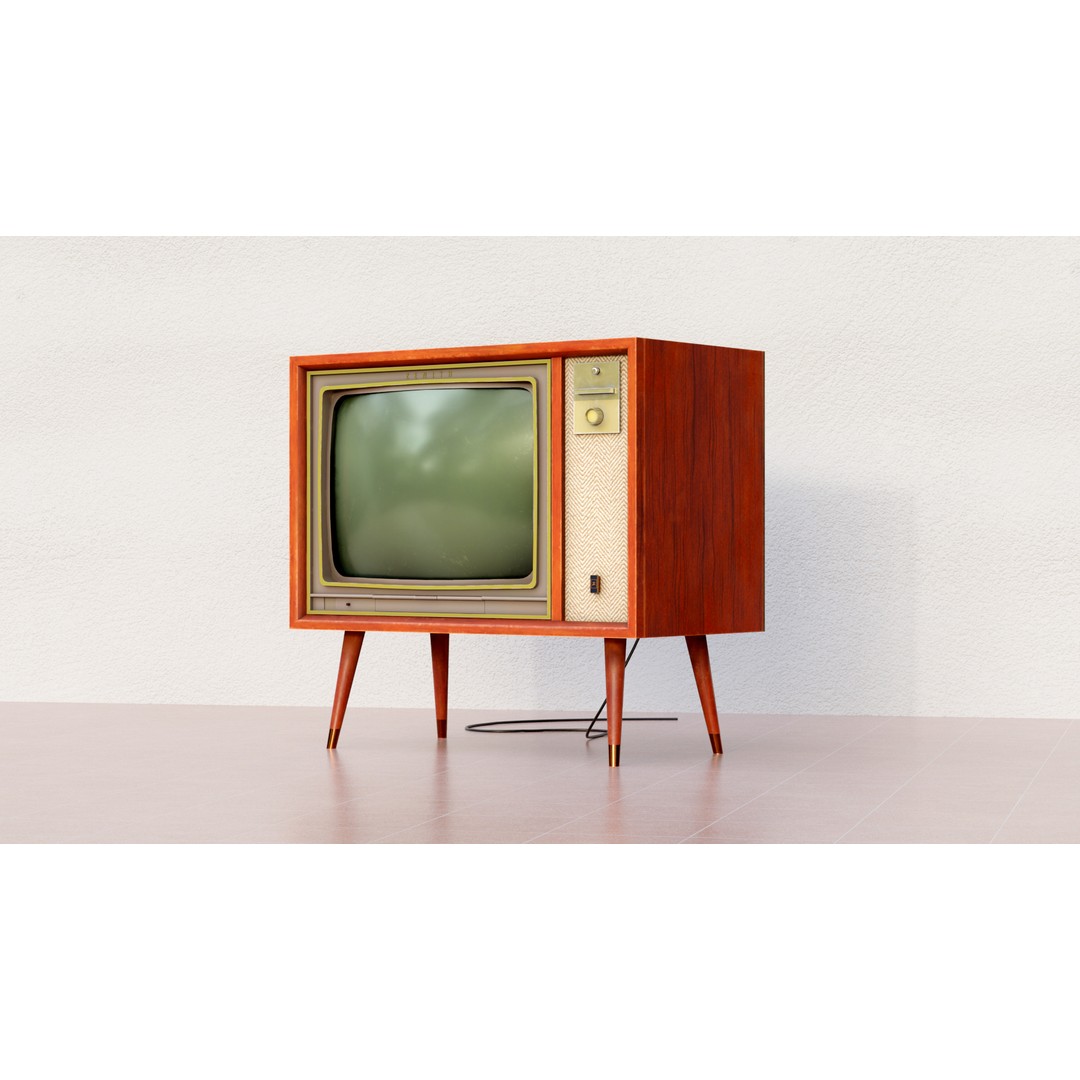 Zenith Super Z Chassis Vintage TV 3D Model – Low Poly PBR Asset, FBX - View 5