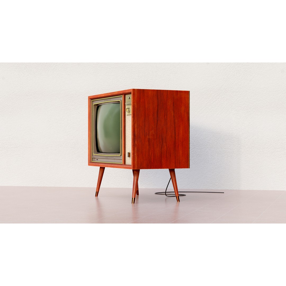 Zenith Super Z Chassis Vintage TV 3D Model – Low Poly PBR Asset, FBX - View 6