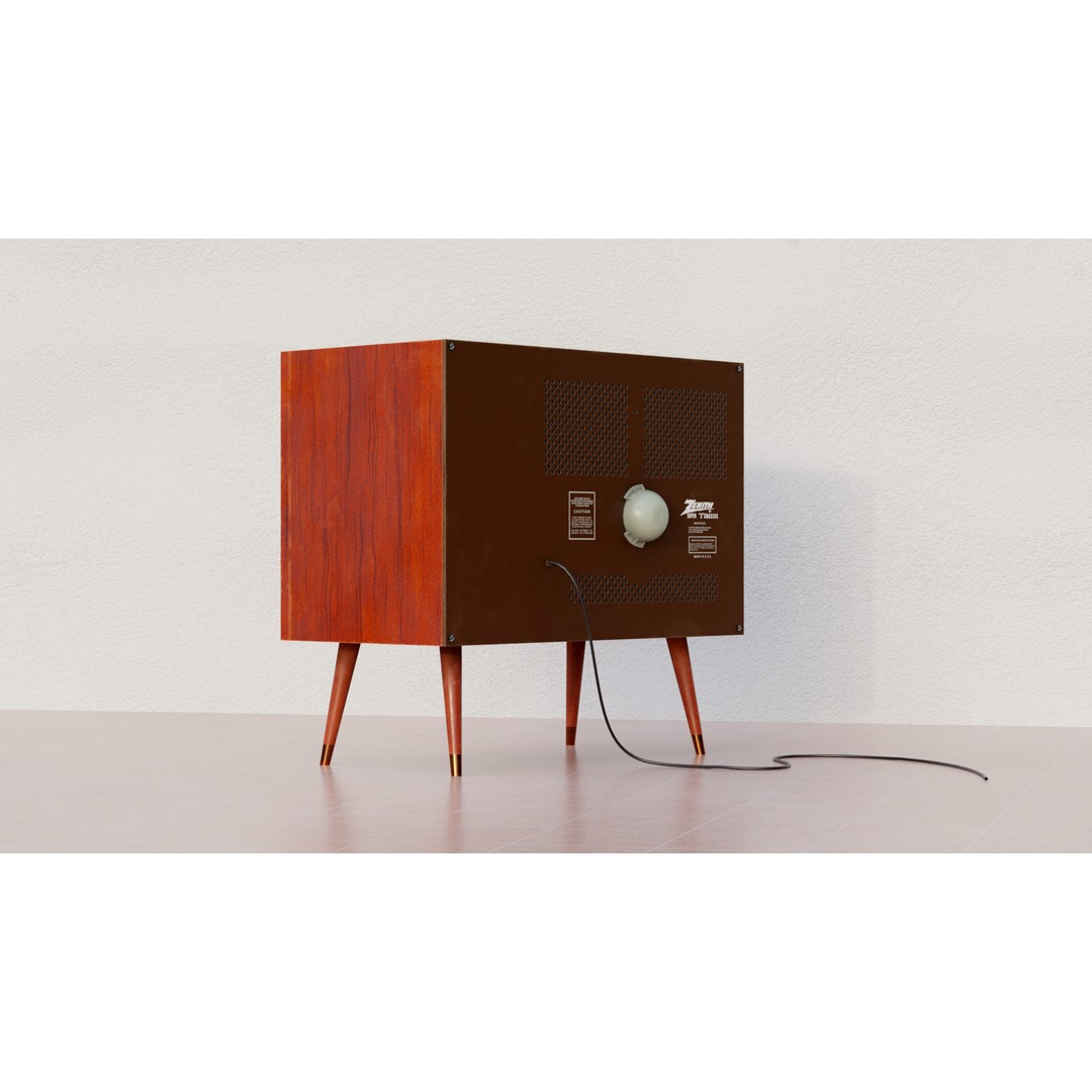 Zenith Super Z Chassis Vintage TV 3D Model – Low Poly PBR Asset, FBX - View 8