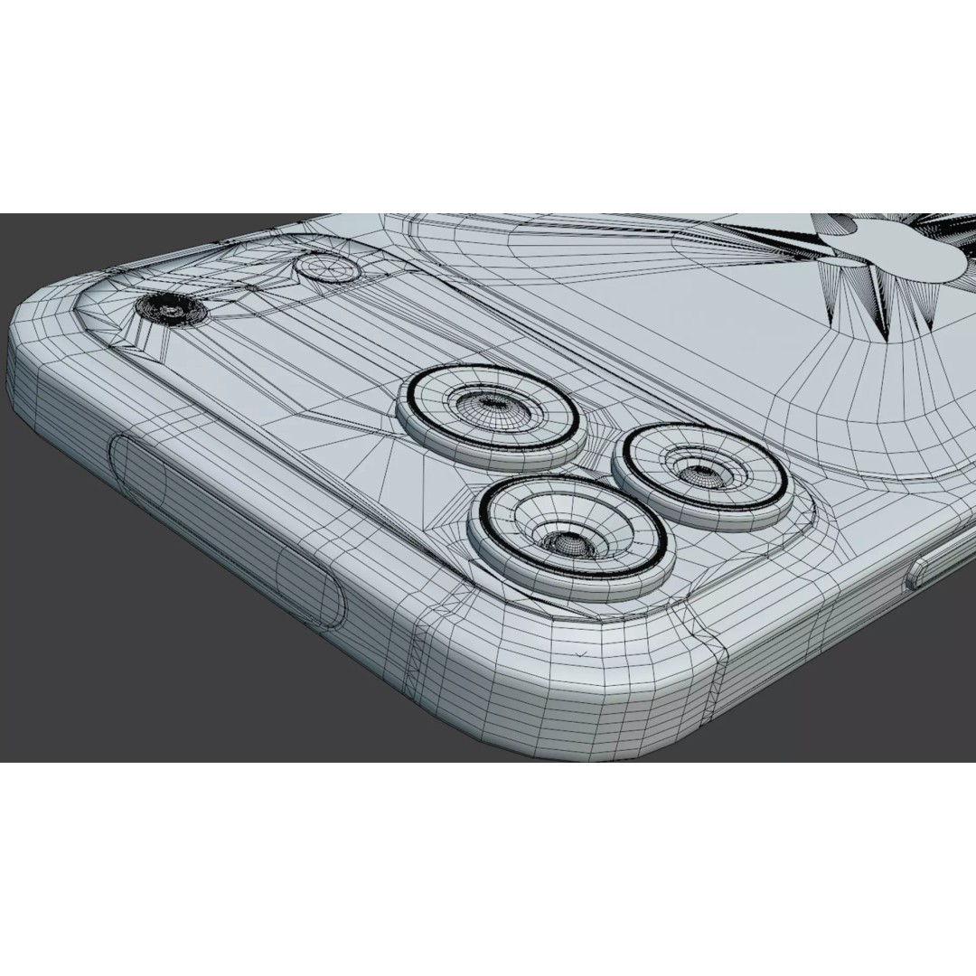 iPhone 17 Pro Max 3D Model – Low Poly Game Asset, Blender, FBX, OBJ - View 24