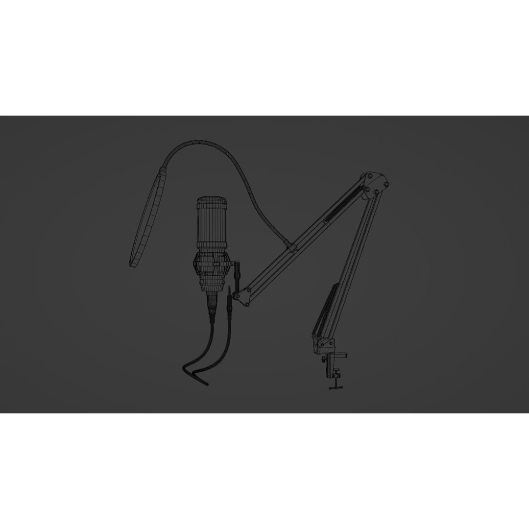 Mic Collection 3D Model – High Poly Audio Asset, FBX, OBJ - View 6