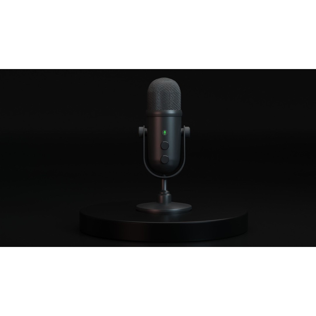 Mic Collection 3D Model – High Poly Audio Asset, FBX, OBJ - View 7