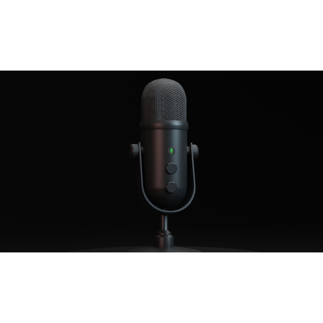 Mic Collection 3D Model – High Poly Audio Asset, FBX, OBJ - View 8