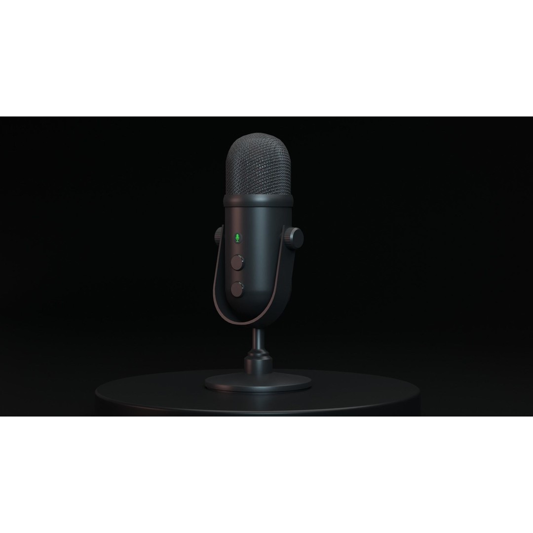 Mic Collection 3D Model – High Poly Audio Asset, FBX, OBJ - View 9