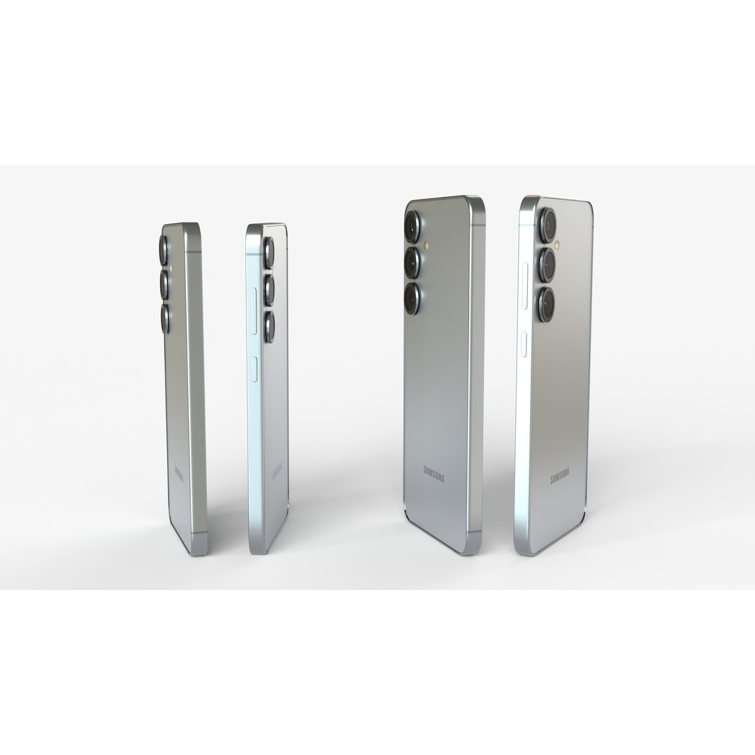 Silver Shadow Samsung Galaxy S25 3D Model – PBR Textures, FBX, OBJ, Blender - View 5