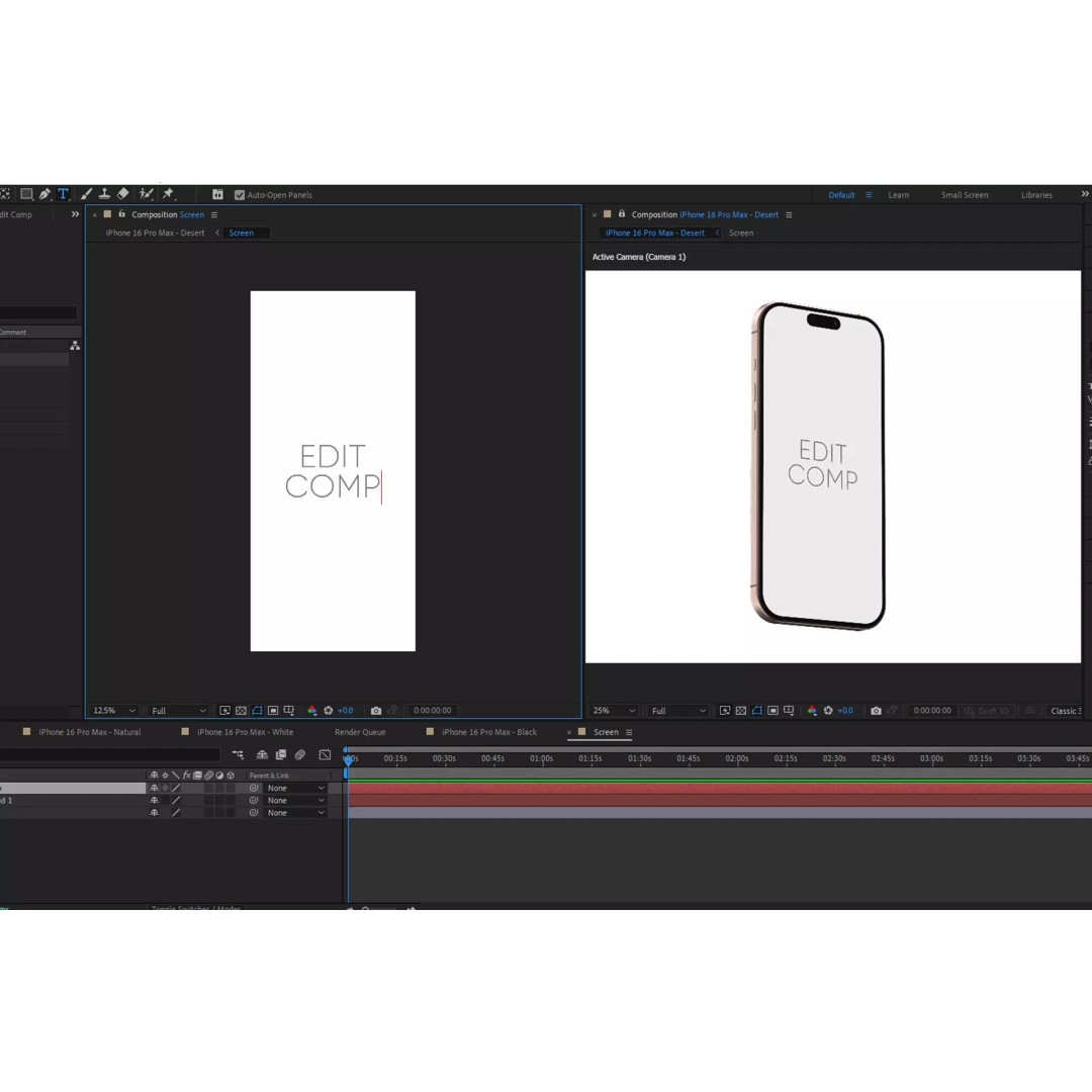 iPhone 16 Pro Max 3D Model – Realistic Element 3D & Cinema 4D Asset