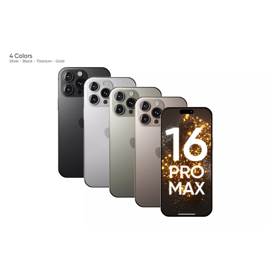 iPhone 16 Pro Max 3D Model – Realistic Element 3D & Cinema 4D Asset - View 4