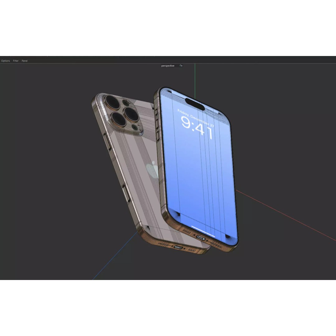 iPhone 16 Pro Max 3D Model – Realistic Element 3D & Cinema 4D Asset - View 9