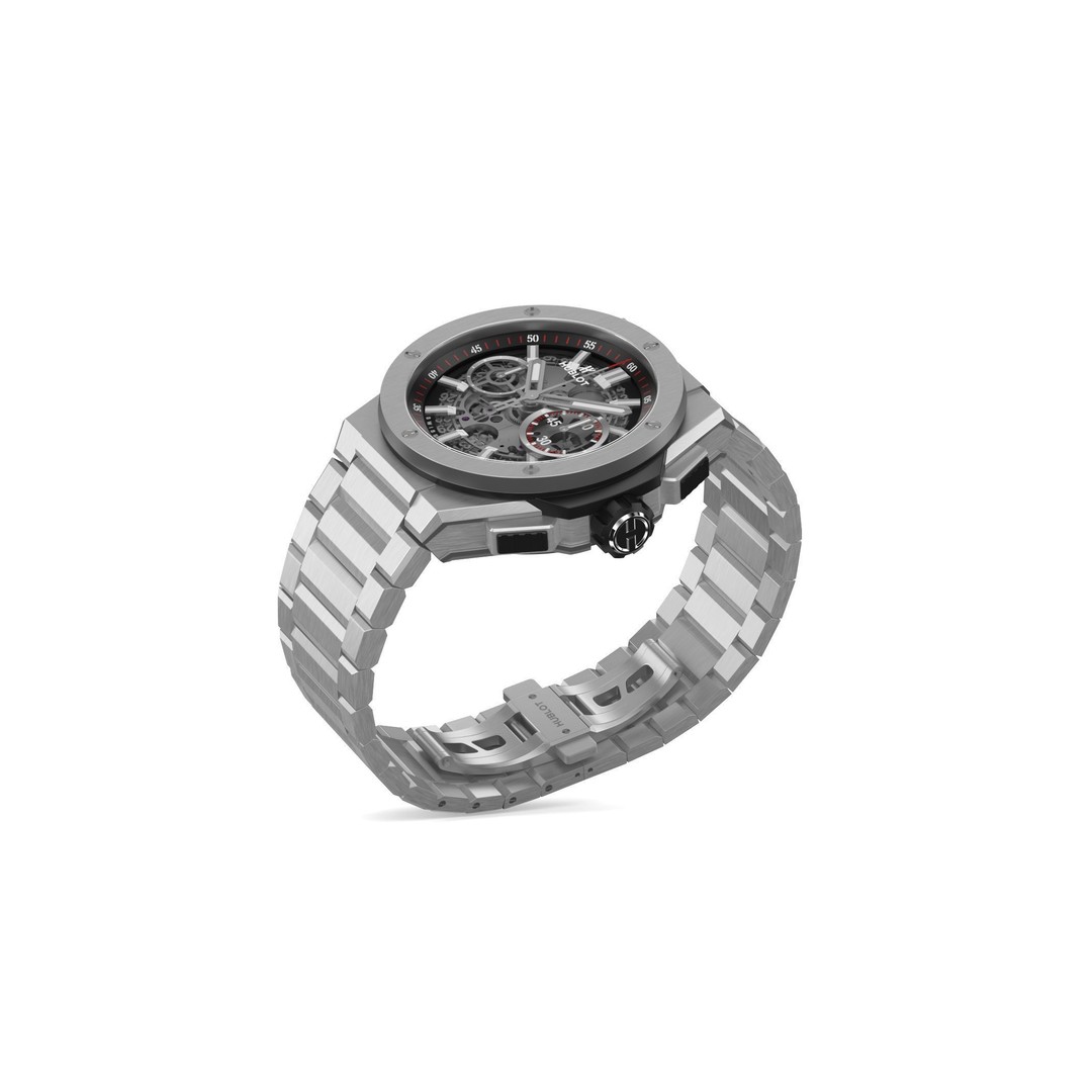 Hublot Big Bang 3D Model – High Poly Watch, FBX, OBJ, Game Ready - View 12