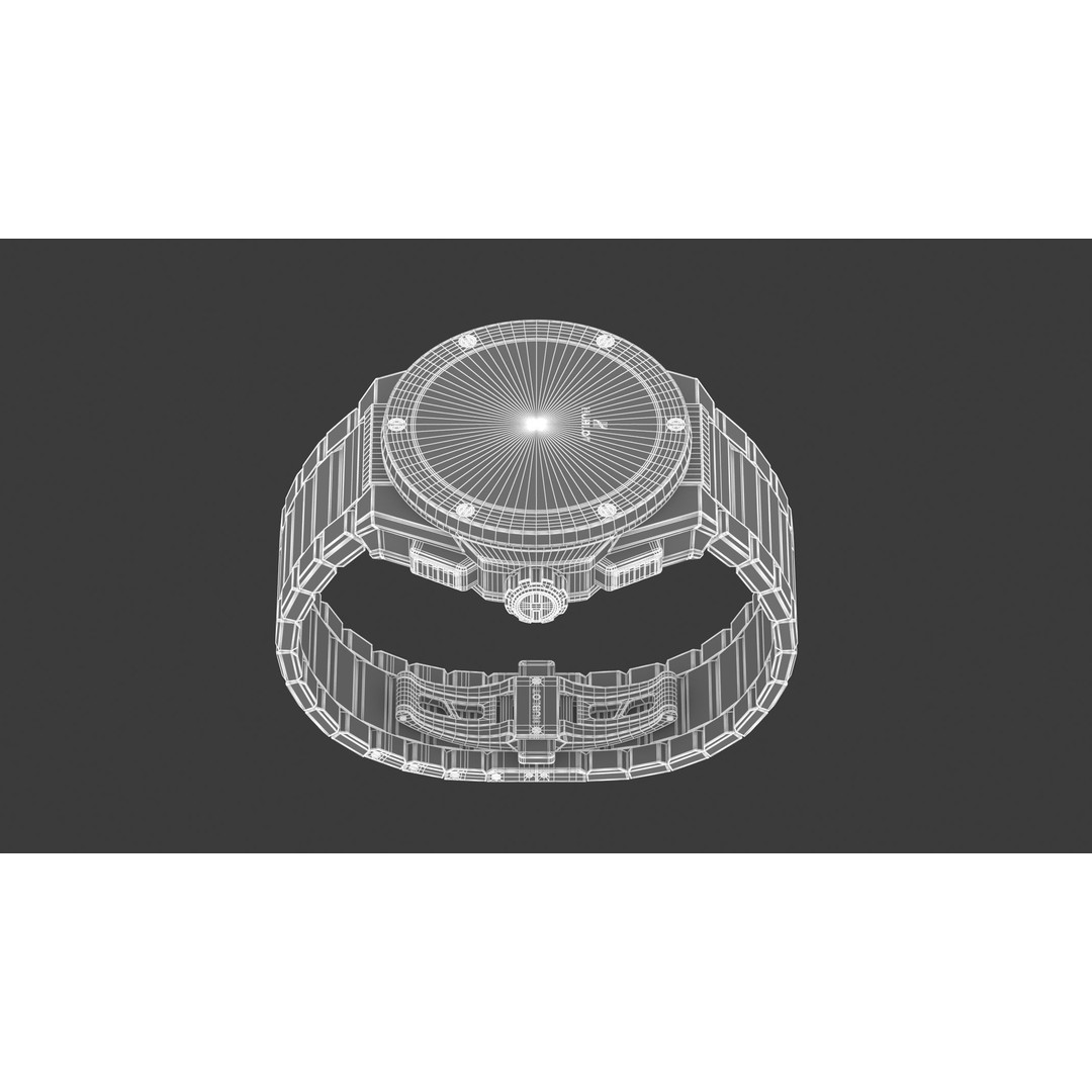 Hublot Big Bang 3D Model – High Poly Watch, FBX, OBJ, Game Ready - View 31