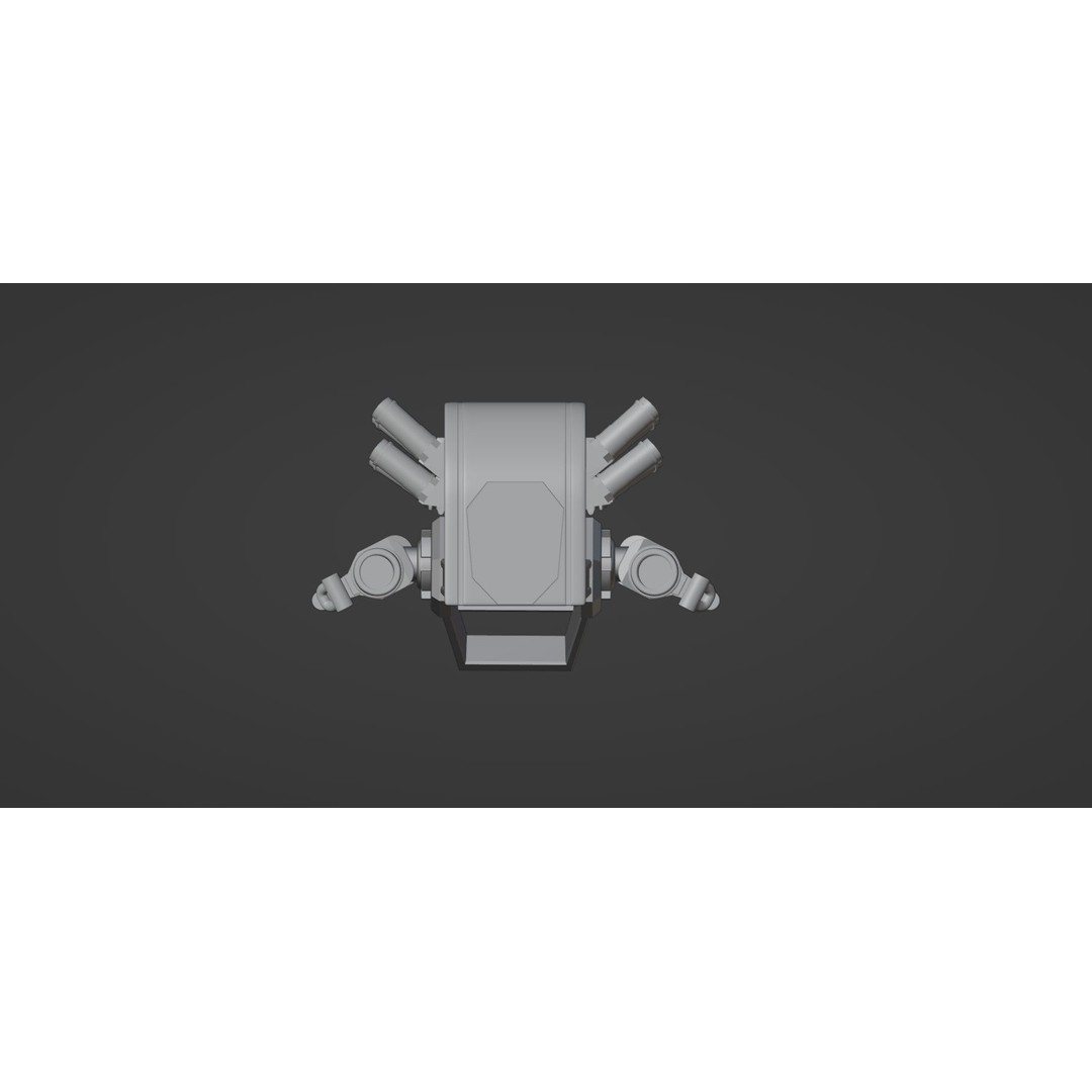 Sci-Fi Drone 3D Model – Untextured High Poly Asset, FBX, OBJ - View 10