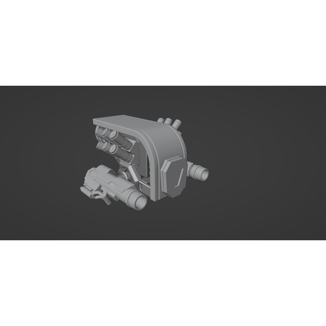 Sci-Fi Drone 3D Model – Untextured High Poly Asset, FBX, OBJ - View 14