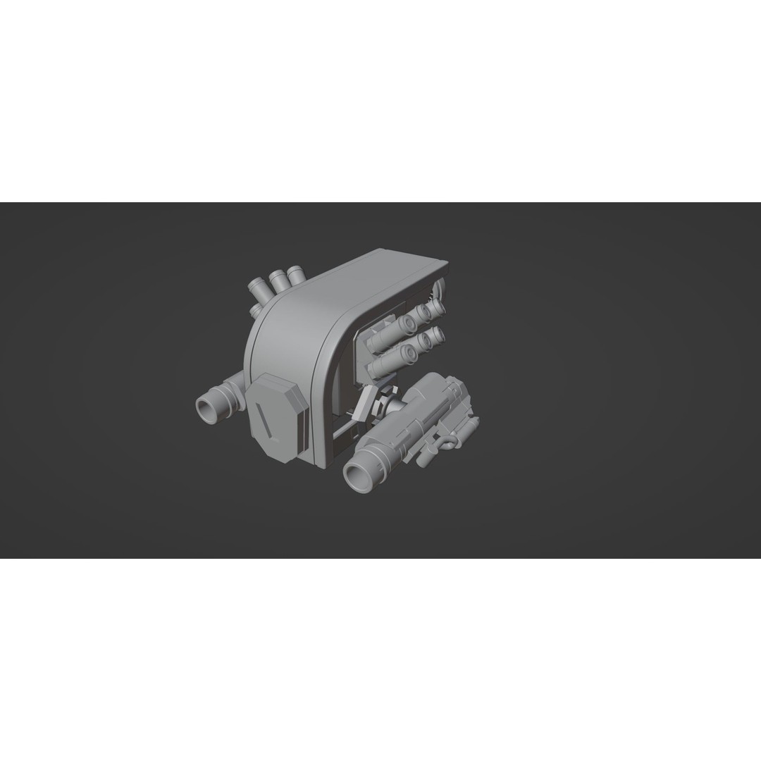 Sci-Fi Drone 3D Model – Untextured High Poly Asset, FBX, OBJ - View 15