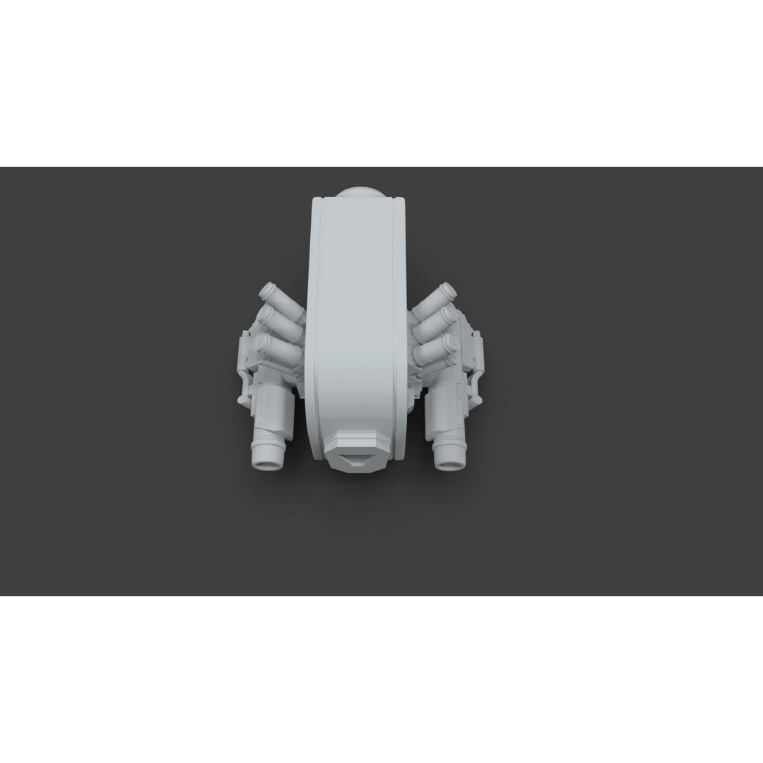 Sci-Fi Drone 3D Model – Untextured High Poly Asset, FBX, OBJ - View 5