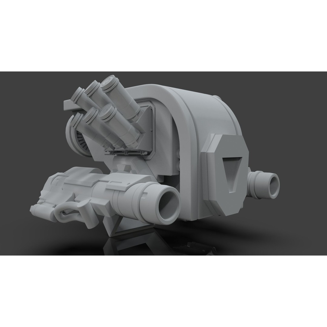 Sci-Fi Drone 3D Model – Untextured High Poly Asset, FBX, OBJ - View 8