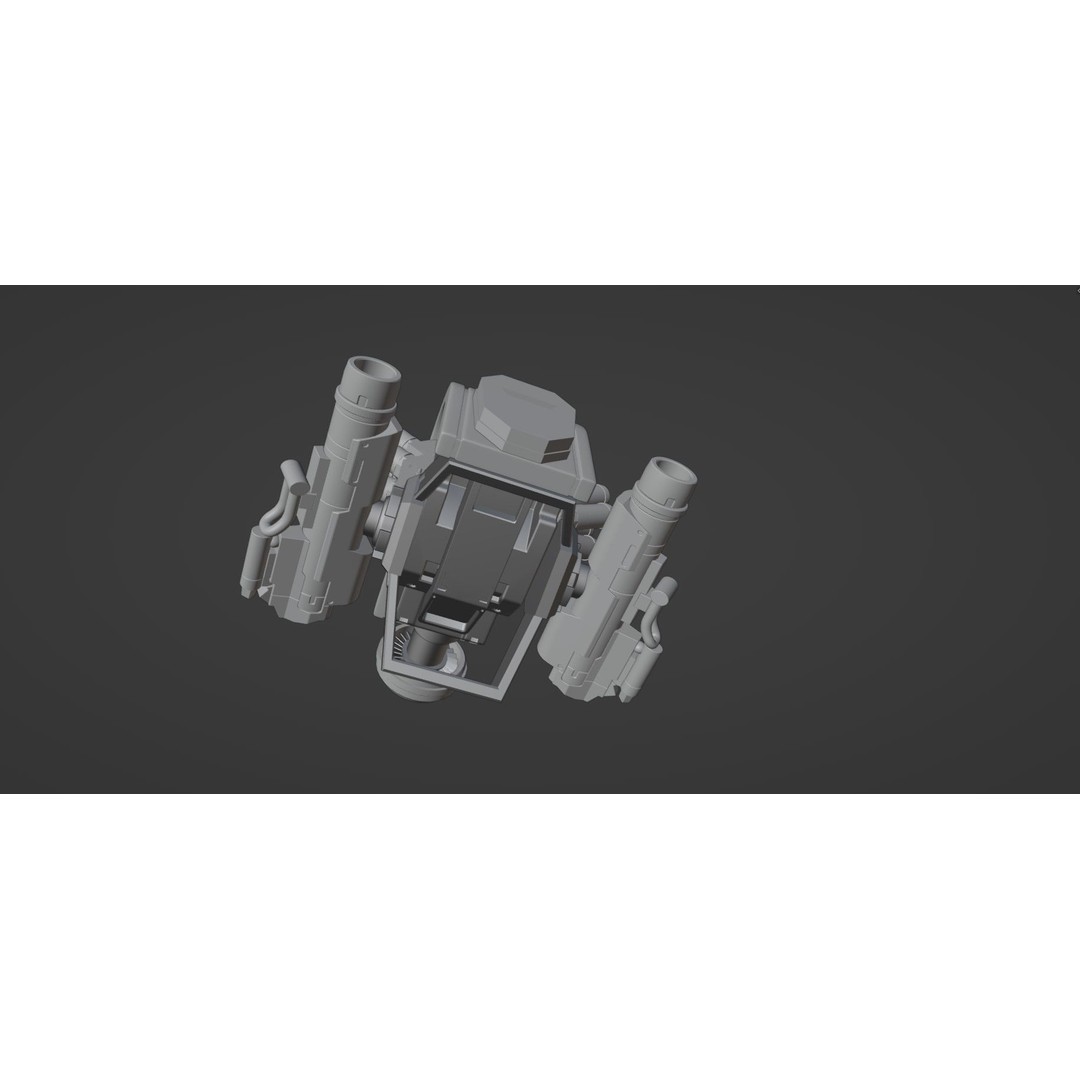 Sci-Fi Drone 3D Model – Untextured High Poly Asset, FBX, OBJ - View 9