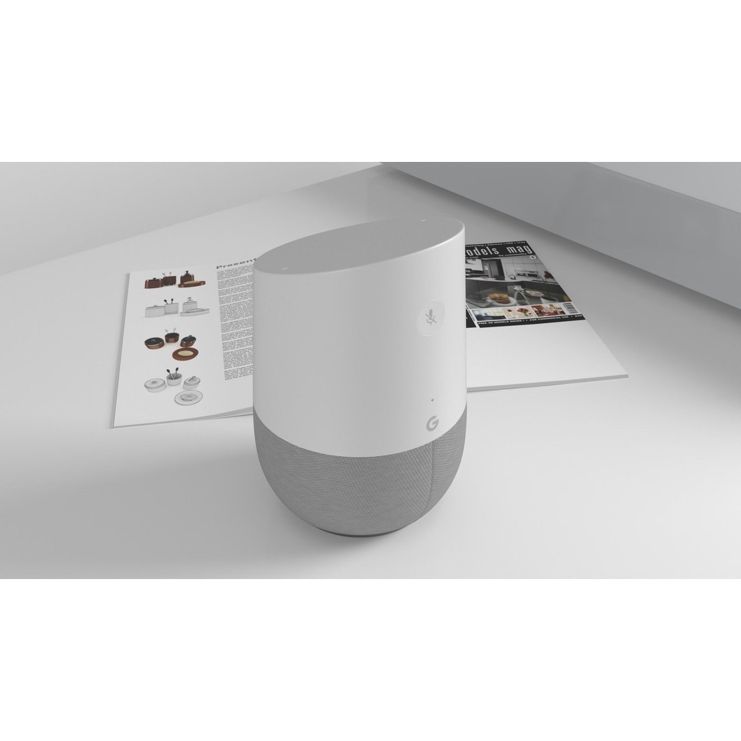 Google Home 3D Model – High Poly PBR Audio Device, FBX & OBJ - View 3