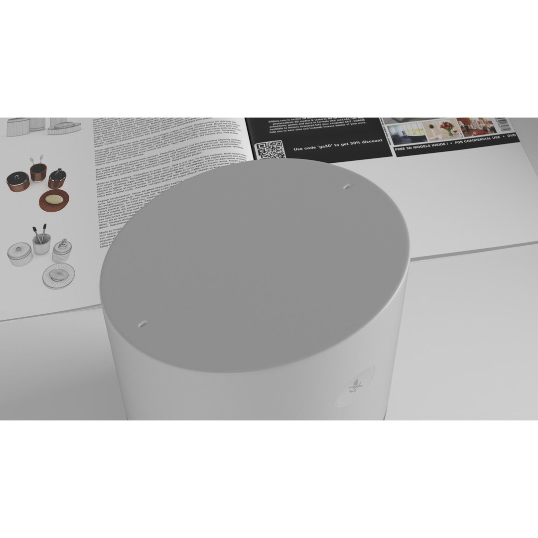Google Home 3D Model – High Poly PBR Audio Device, FBX & OBJ - View 6