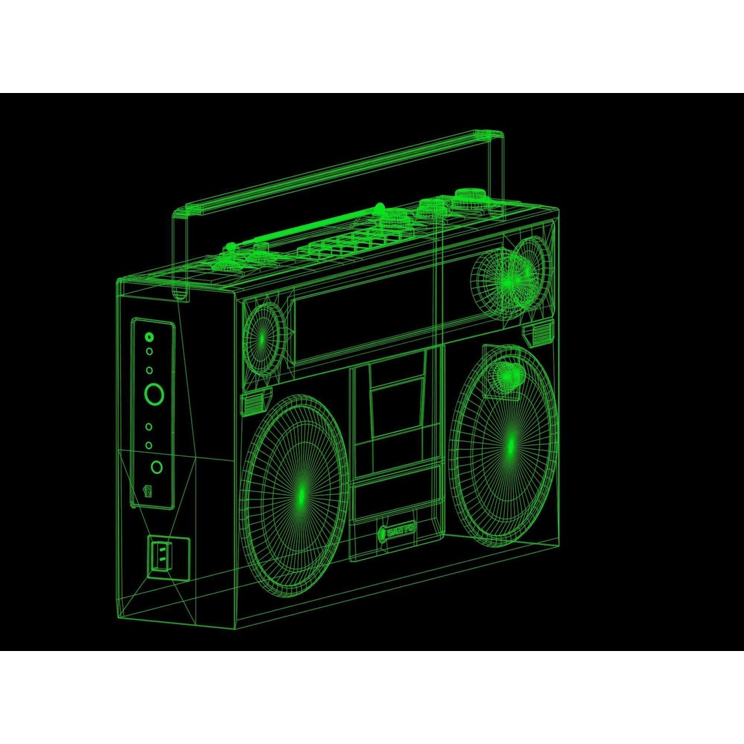 Retro Boombox 3D Model – Vintage Audio Pack, FBX & PBR Textures