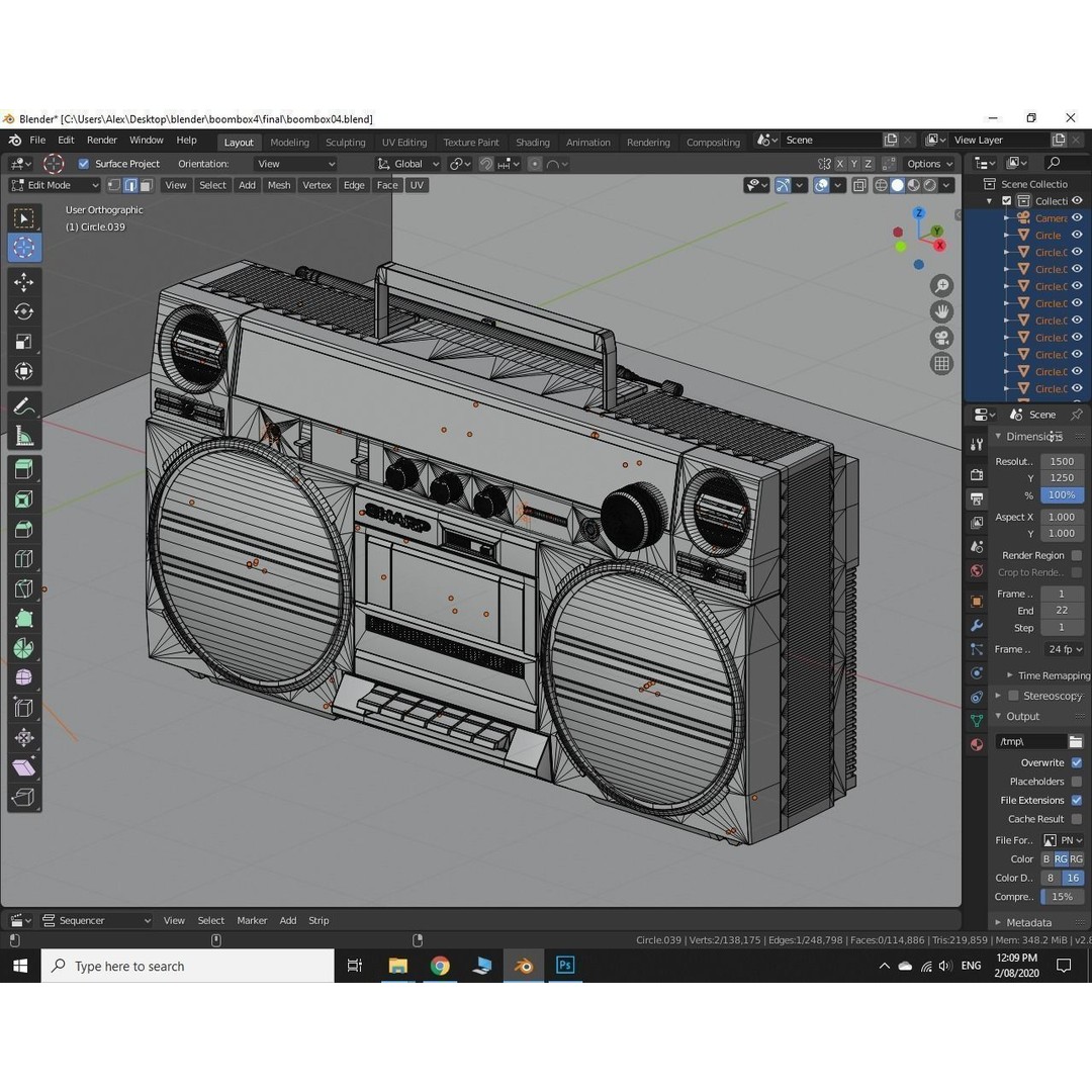 Retro Boombox 3D Model – Vintage Audio Pack, FBX & PBR Textures - View 12