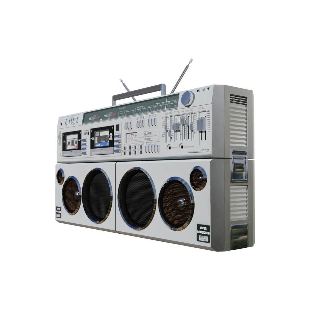 Retro Boombox 3D Model – Vintage Audio Pack, FBX & PBR Textures - View 18