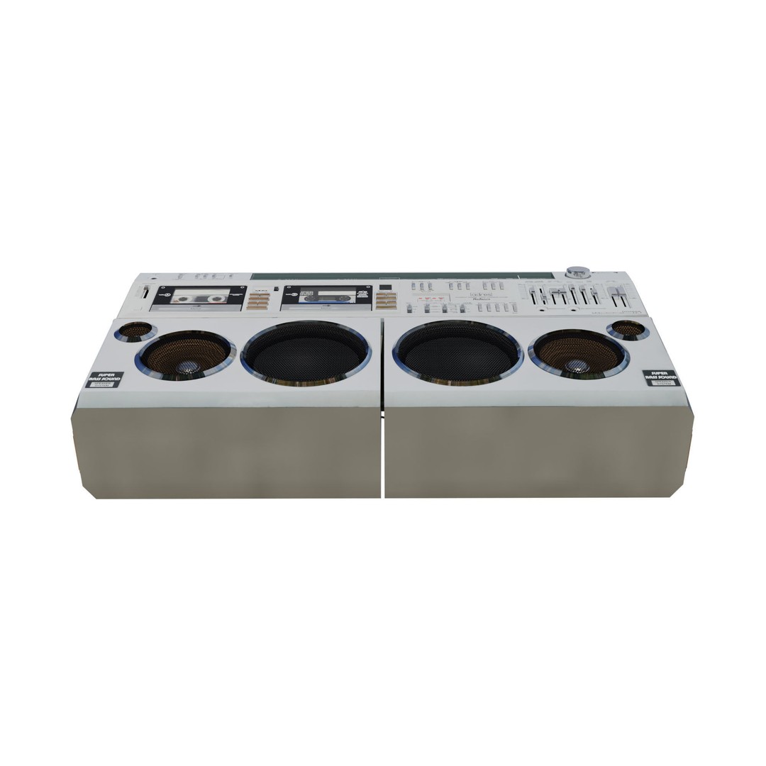 Retro Boombox 3D Model – Vintage Audio Pack, FBX & PBR Textures - View 23