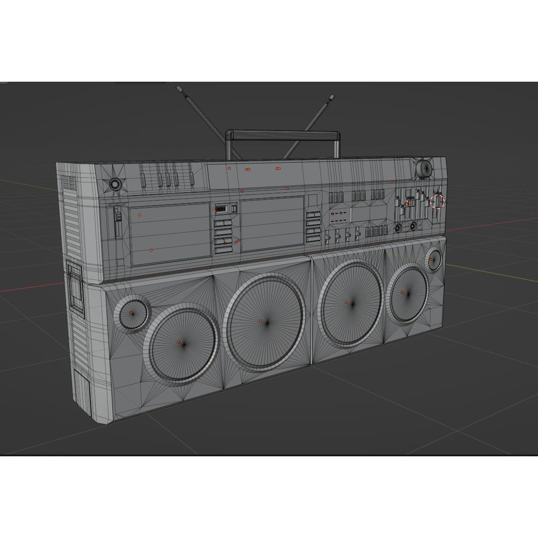 Retro Boombox 3D Model – Vintage Audio Pack, FBX & PBR Textures - View 27