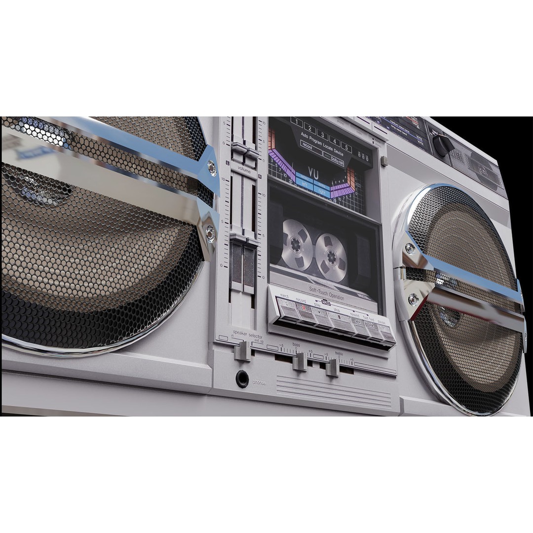 Retro Boombox 3D Model – Vintage Audio Pack, FBX & PBR Textures - View 35