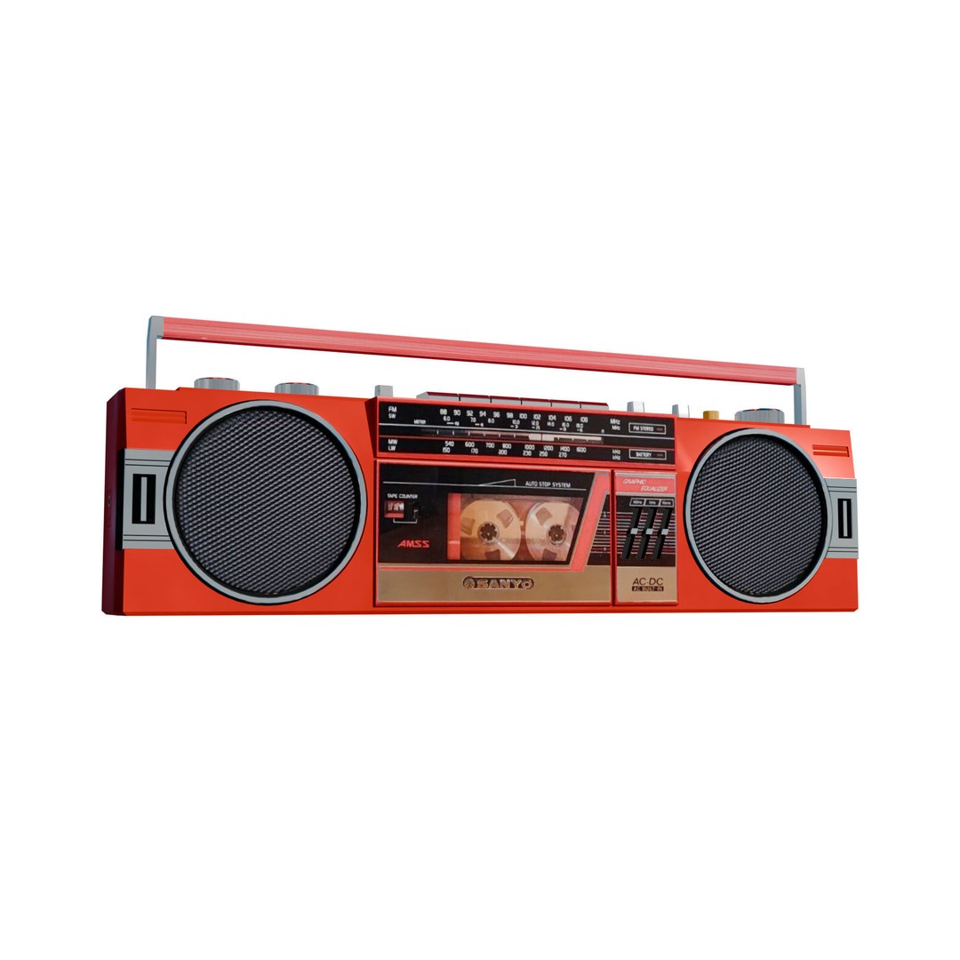 Retro Boombox 3D Model – Vintage Audio Pack, FBX & PBR Textures - View 43