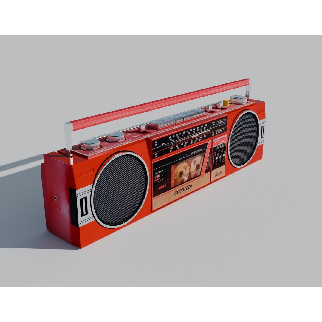 Retro Boombox 3D Model – Vintage Audio Pack, FBX & PBR Textures - View 44