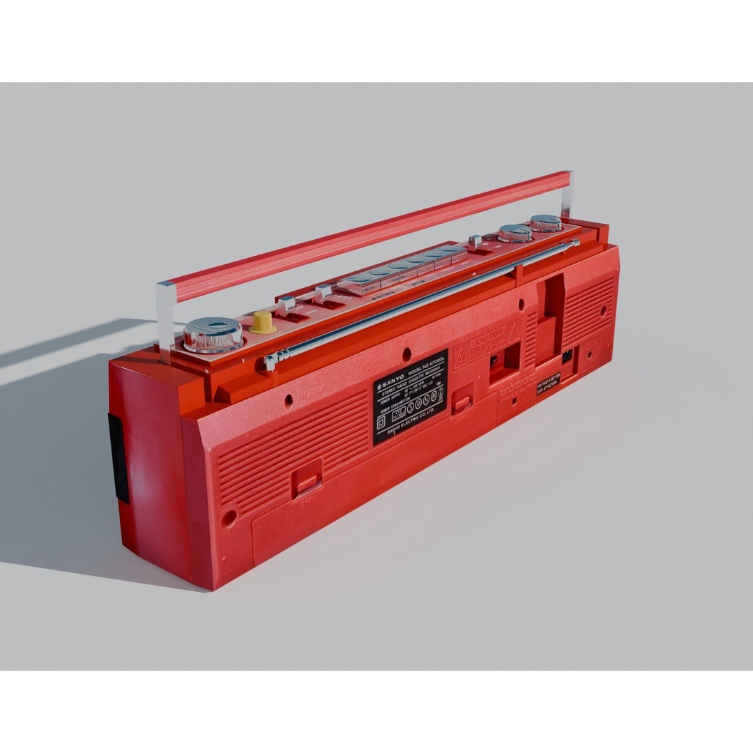 Retro Boombox 3D Model – Vintage Audio Pack, FBX & PBR Textures - View 45