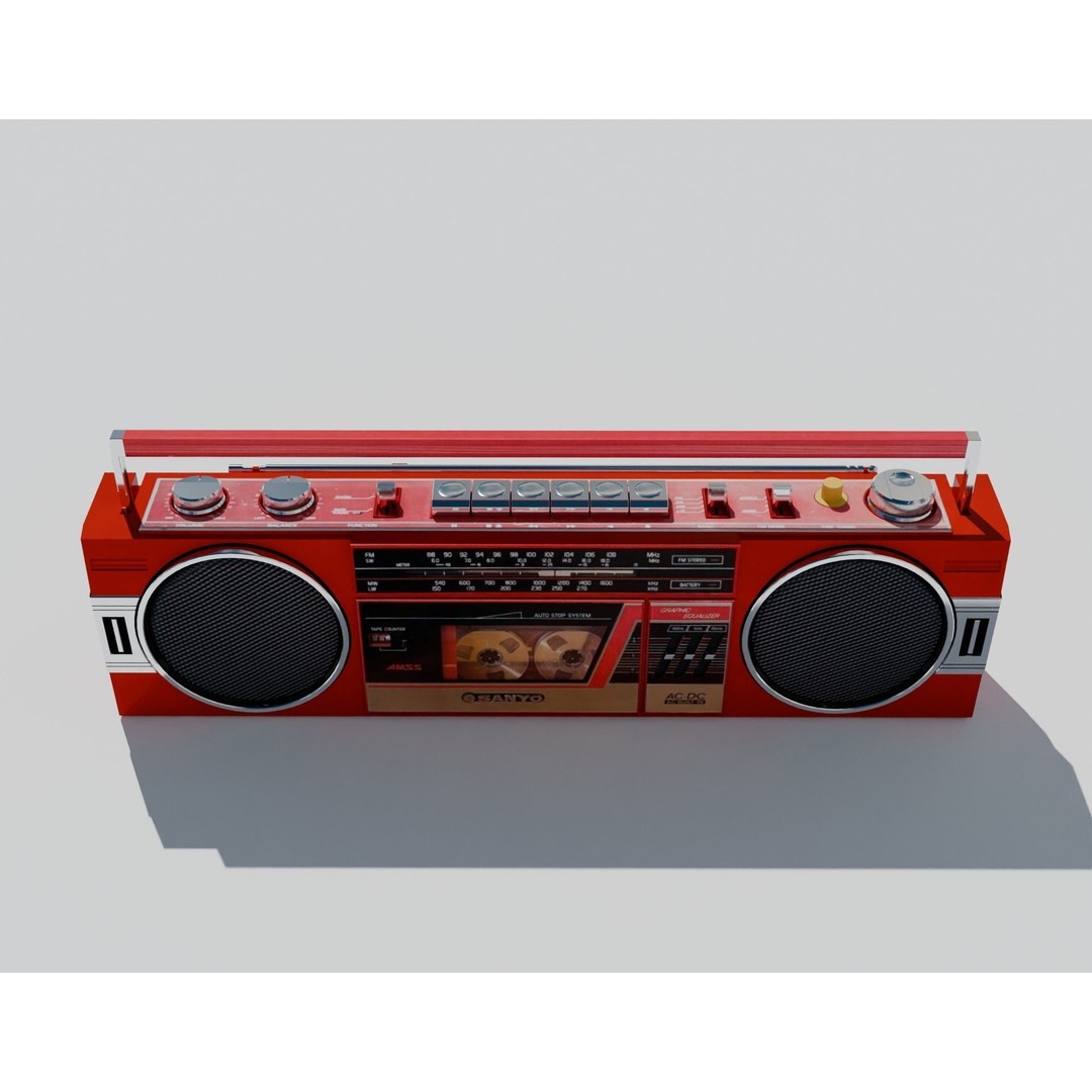 Retro Boombox 3D Model – Vintage Audio Pack, FBX & PBR Textures - View 46