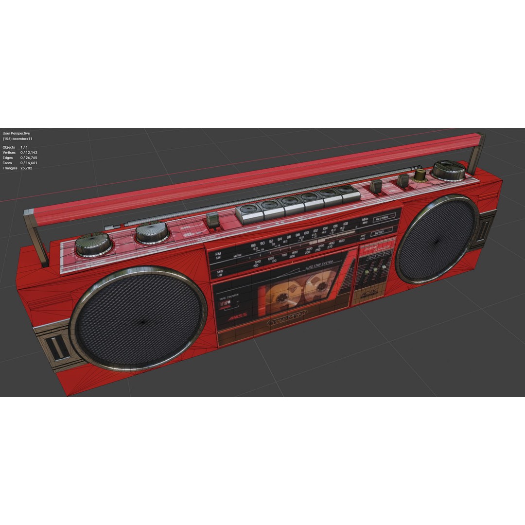Retro Boombox 3D Model – Vintage Audio Pack, FBX & PBR Textures - View 48