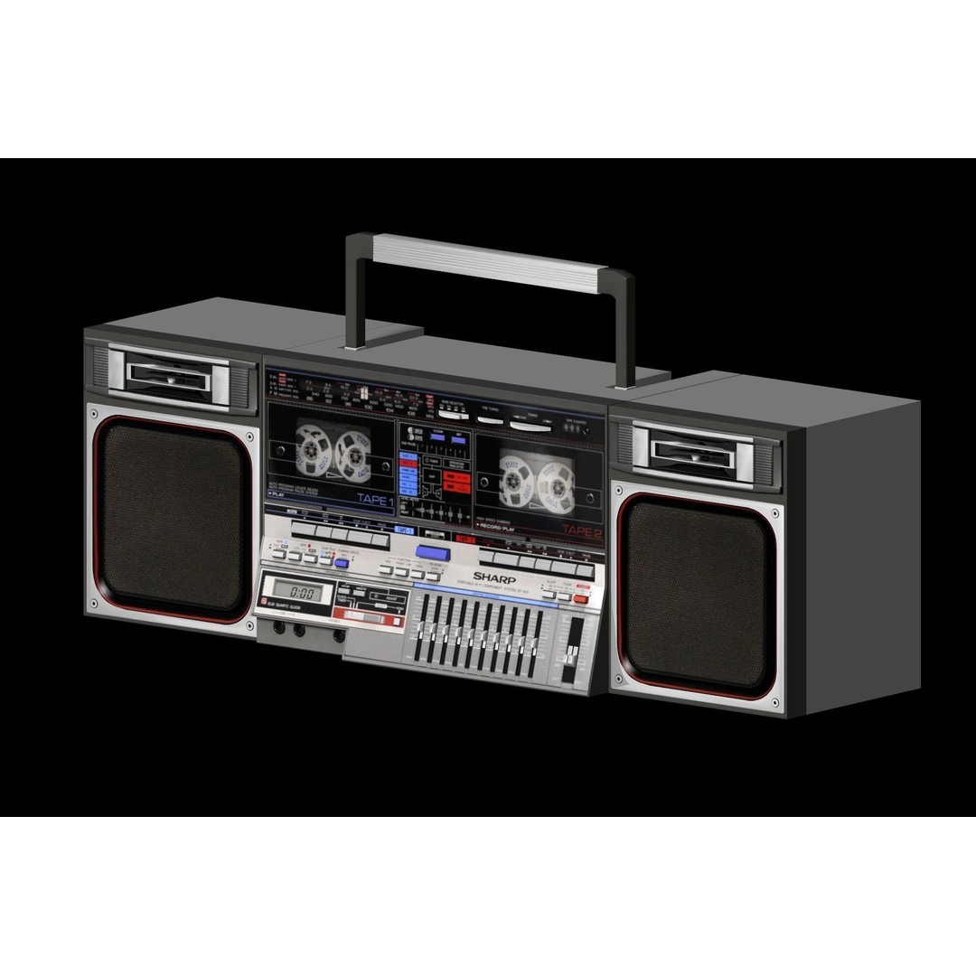Retro Boombox 3D Model – Vintage Audio Pack, FBX & PBR Textures - View 54