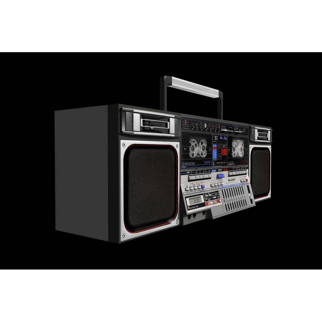 Retro Boombox 3D Model – Vintage Audio Pack, FBX & PBR Textures - View 55