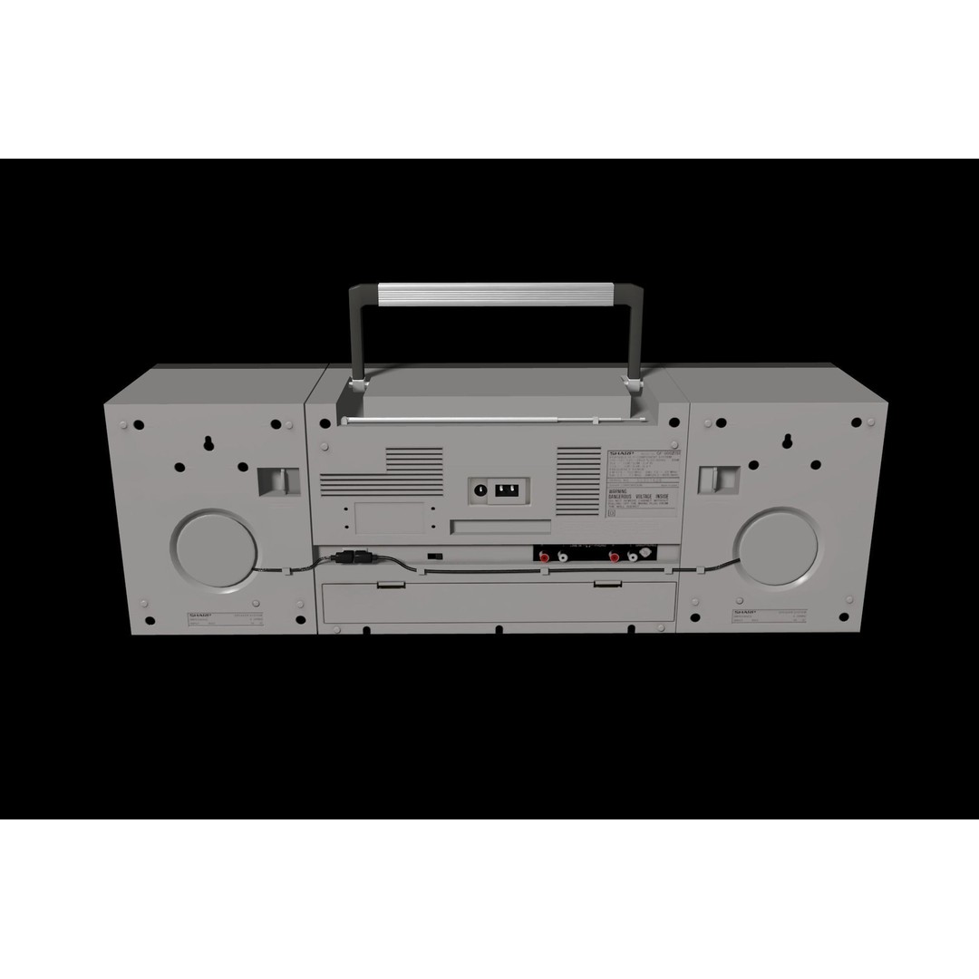 Retro Boombox 3D Model – Vintage Audio Pack, FBX & PBR Textures - View 56