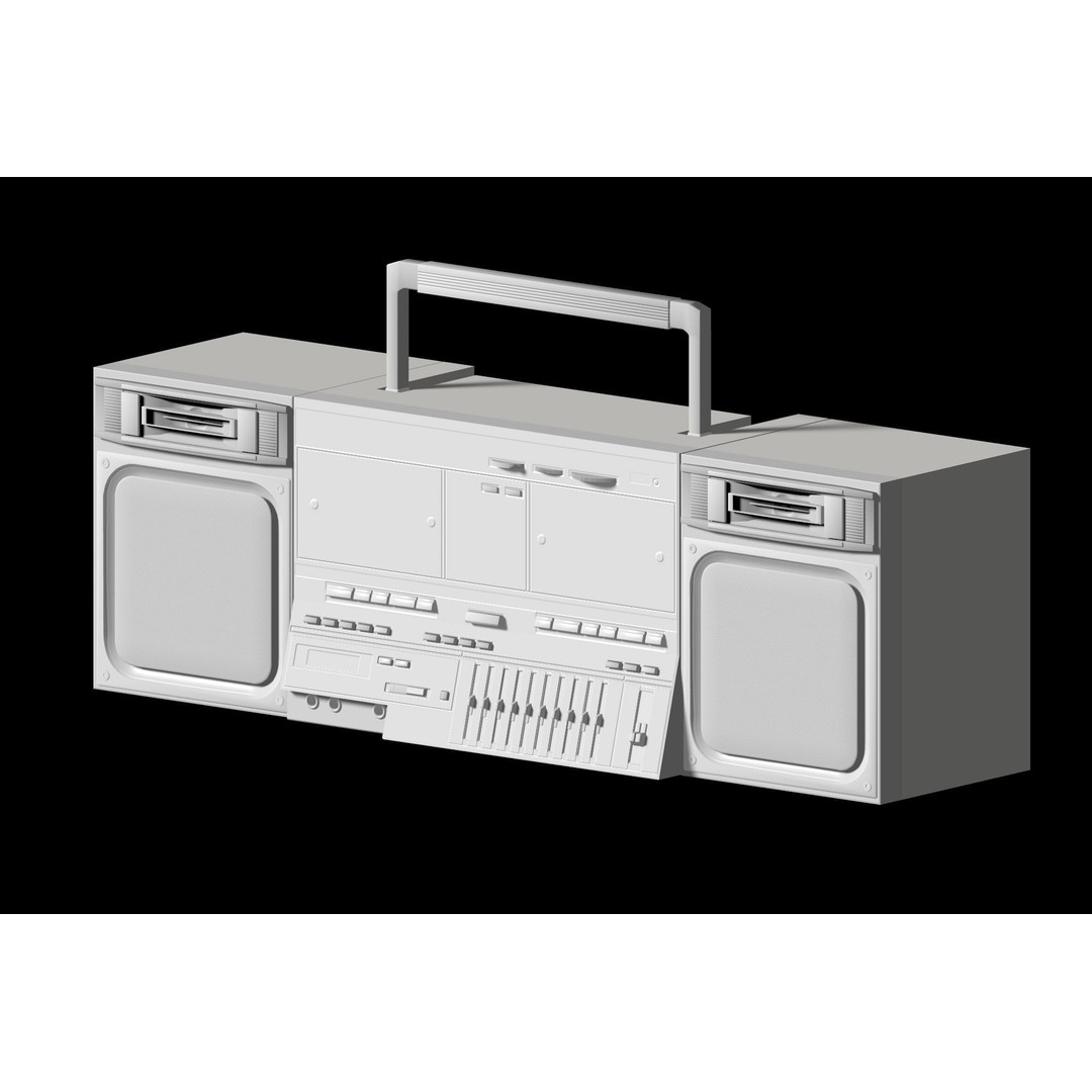Retro Boombox 3D Model – Vintage Audio Pack, FBX & PBR Textures - View 58