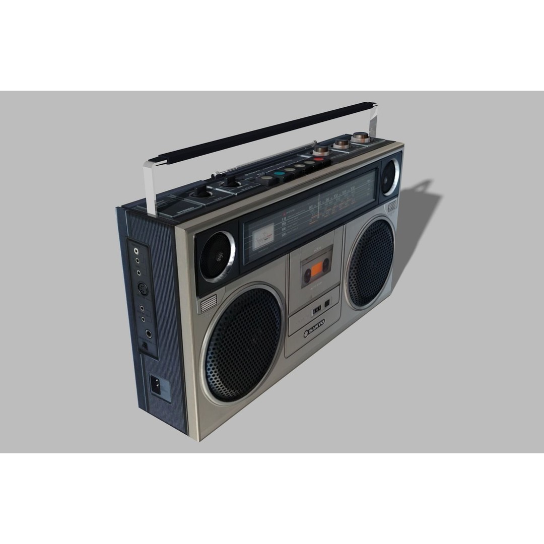 Retro Boombox 3D Model – Vintage Audio Pack, FBX & PBR Textures - View 64