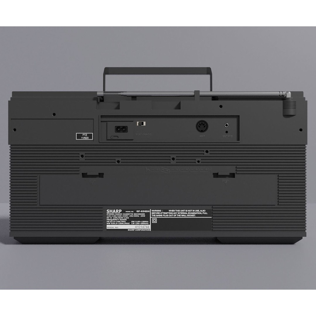 Retro Boombox 3D Model – Vintage Audio Pack, FBX & PBR Textures - View 7
