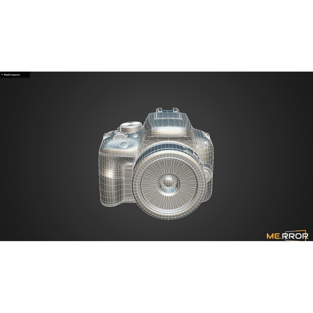 Canon DSLR Camera 3D Model – Low Poly Game Ready Asset, FBX, OBJ - View 11