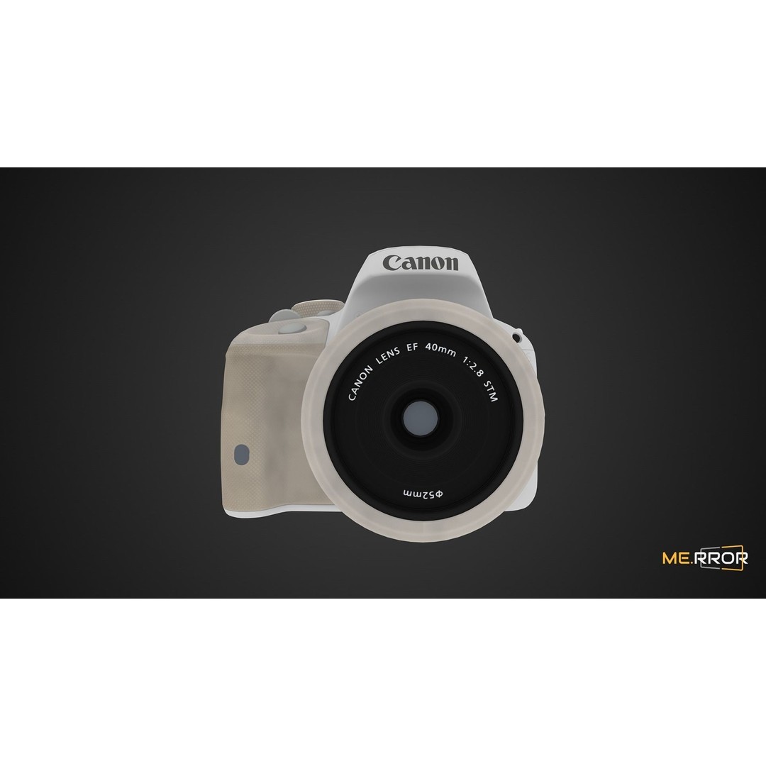 Canon DSLR Camera 3D Model – Low Poly Game Ready Asset, FBX, OBJ - View 2