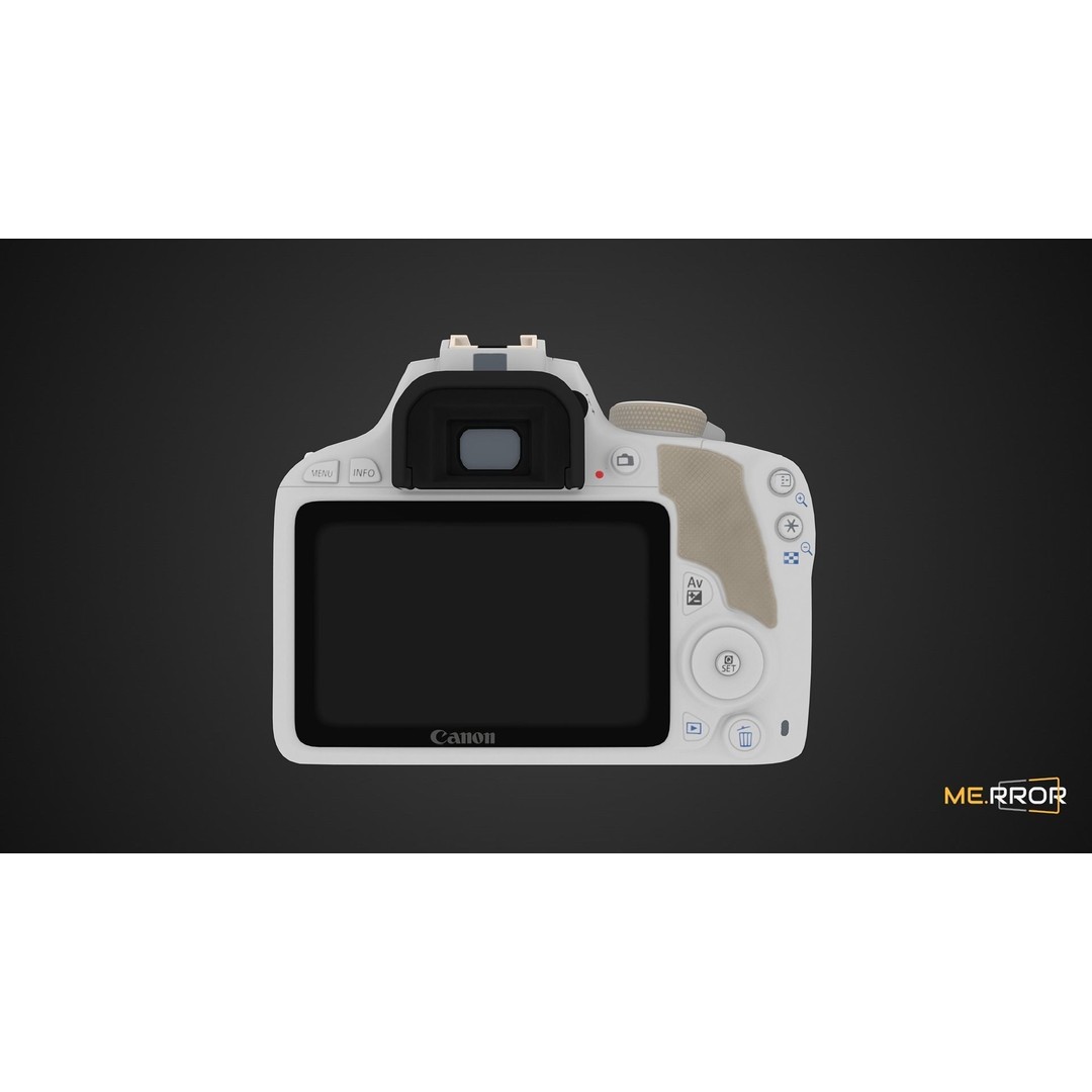 Canon DSLR Camera 3D Model – Low Poly Game Ready Asset, FBX, OBJ - View 4